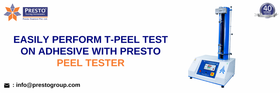 Easily perform T-peel test on Adhesive with Presto peel tester